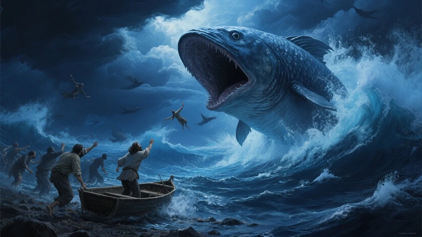 《Create AI-generated images and videos for free with CAPCUT (Great fish to swallow up Jonah)》