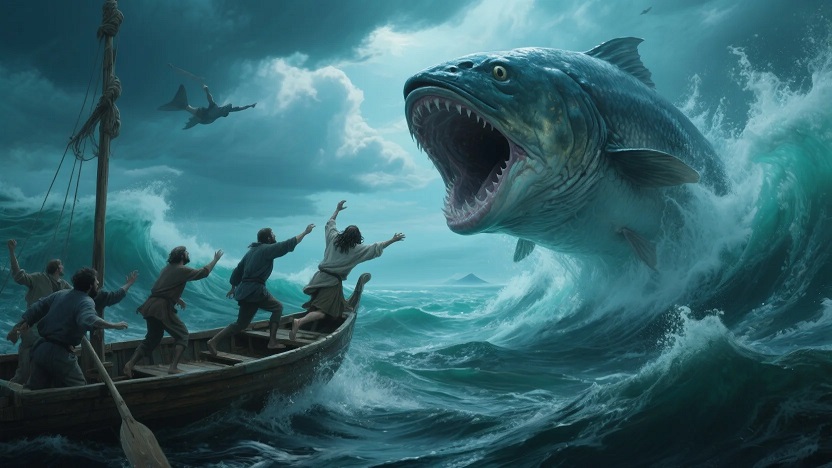 《Create AI-generated images and videos for free with CAPCUT (Great fish to swallow up Jonah)》