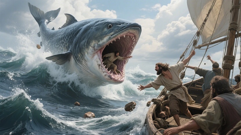 《Create AI-generated images and videos for free with CAPCUT (Great fish to swallow up Jonah)》