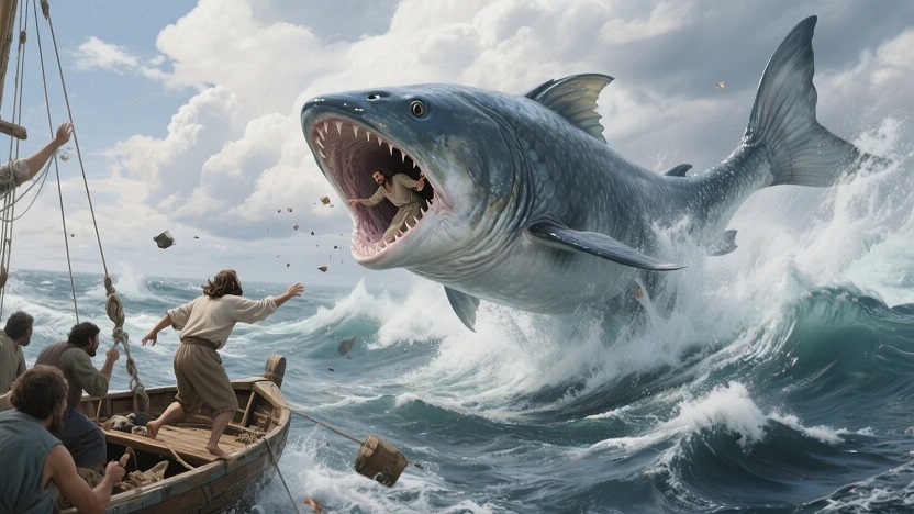 《Create AI-generated images and videos for free with CAPCUT (Great fish to swallow up Jonah)》
