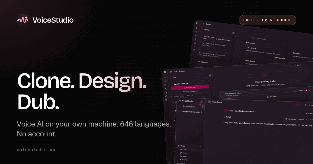 VoiceStudio, Your Free Self-hosted ElevenLabs Alternative